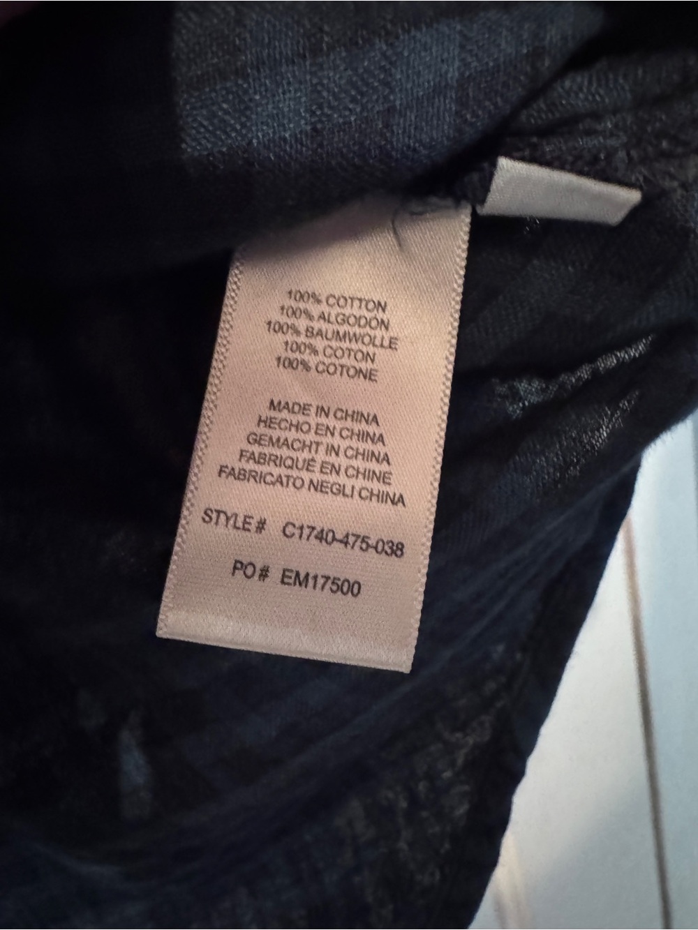 Anthropologie Cloth & Stone Blue Plaid Mireille Shirt Hi-Lo Size Extra Small EUC - Picture 5 of 5